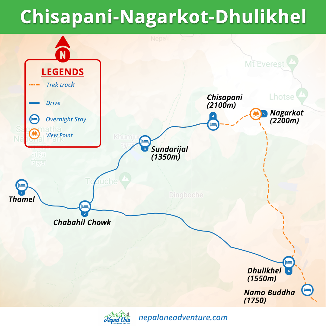 Chisapani- Nagarkot- Dhulikhel